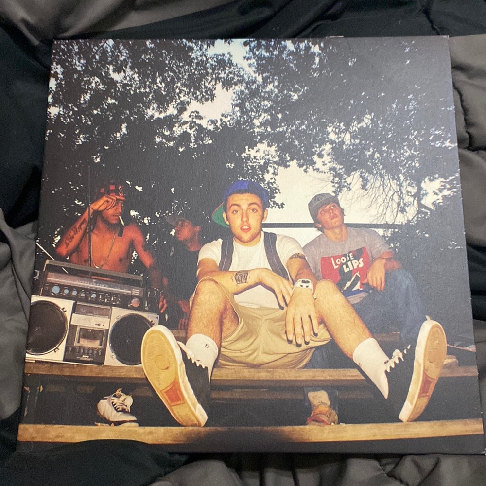 Mac Miller kids vinyl tie-dye with poster urban outfitters
